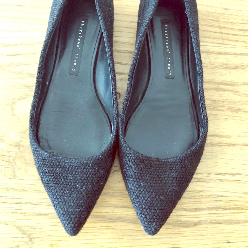 Theyskens’ Theory Black Woven Flats